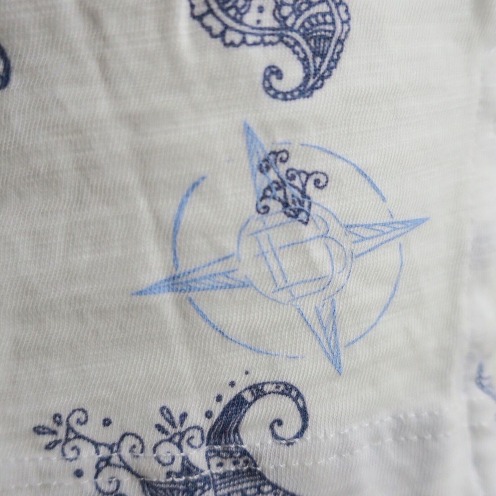 B Draddy Pima Cotton Golf Polo Shirt‎ Mens 2XL White Bandana Print - Picture 7 of 9